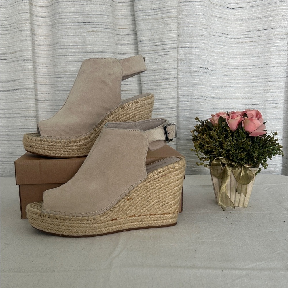 Women's Beige Wedge Sandals